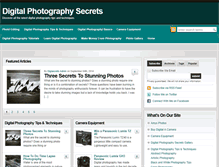 Tablet Screenshot of digitalphotographysecrets.com